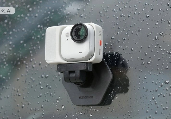 SunnyLife lankstus TPU laikiklis, skirtas tvirtinti prie motociklo šalmo ar stiklo, skirtas Insta360 Go Ultra / Dz-184-d (SB12370)