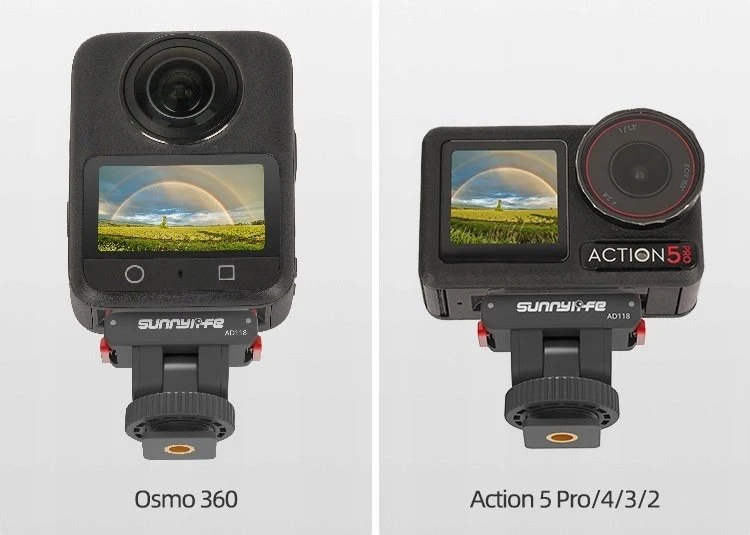 „SunnyLife“ laikiklis greito sujungimo magnetas ant ISO + 1/4'''' skirtas „Osmo 360 Action 5 Pro 4 3 2“ / Ad118-d