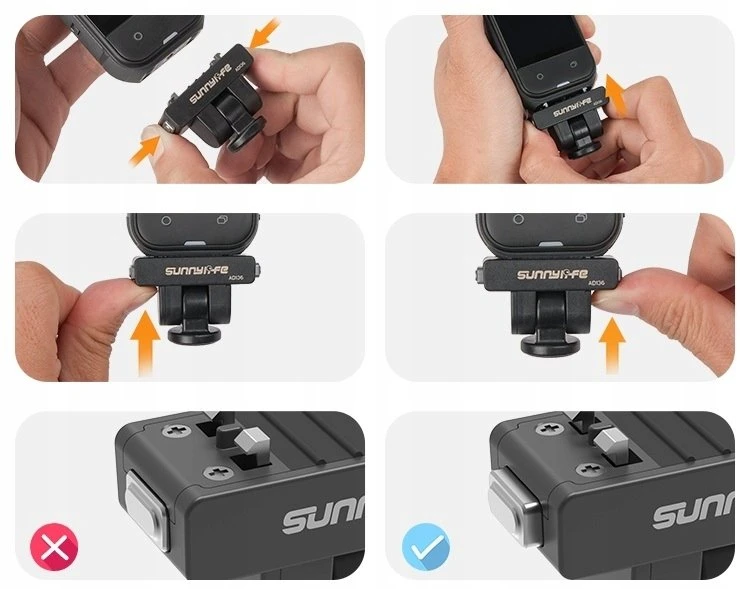 SunnyLife Laikiklis Greito sujungimo magnetas ant sriegio 1/4'''' Insta360 X4 Air X5 Ace Pro 2 / Ad136-d