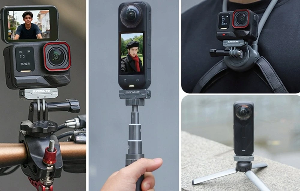 Sunnylife AD020 magnetic aluminum adapter for Insta360 X5 / Ace / Ace Pro 2 / 1
