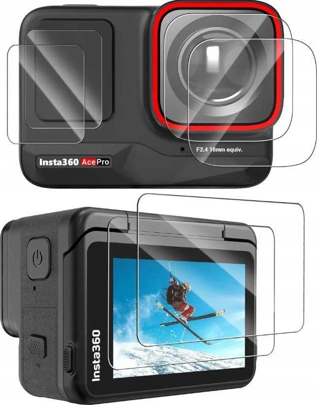 SunnyLife objektyvo dangtelio rinkinys 6x objektyvo dangtelis + 2x LCD ekrano kamera Insta360 Ace Pro / Ist-bhm752-2