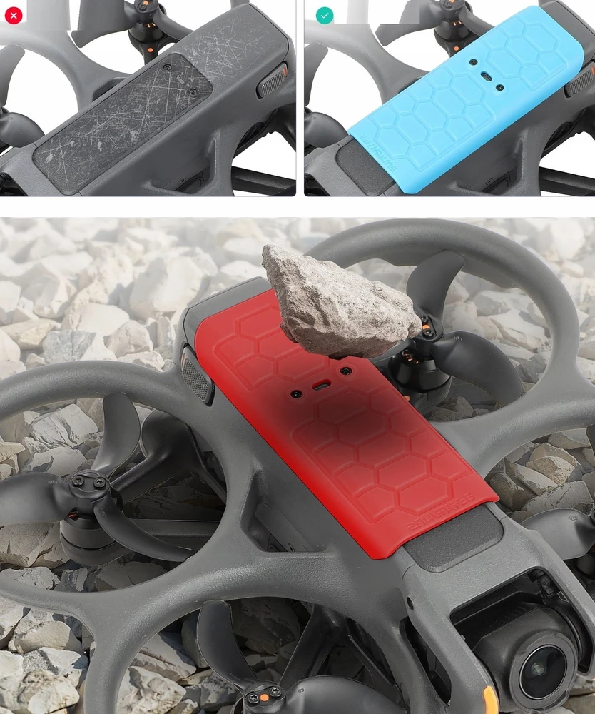 Apsauginis galinis dangtelis SUNNYLIFE skirtas DJI Avata 2 - juodas