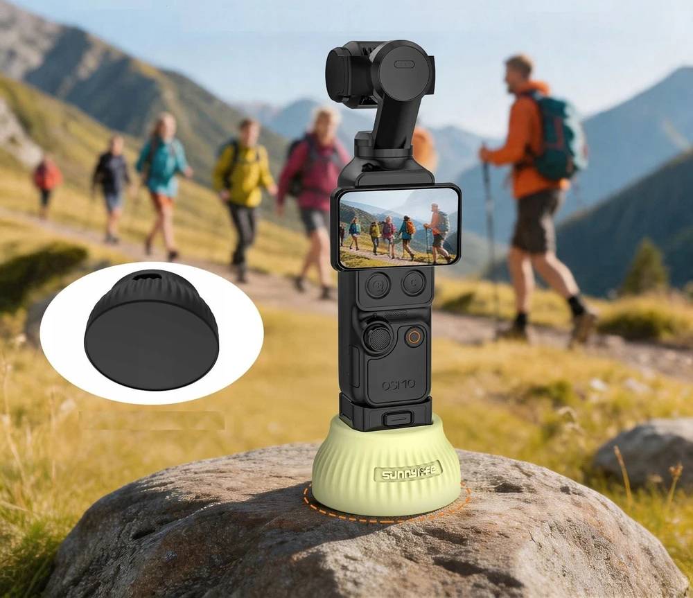 „SunnyLife“ lipnus laikiklis-stovas „Dji Osmo Pocket 3“ ir 4, skirtas biurdui ir automobiliui / Op4-dz166-d