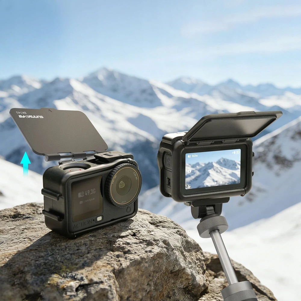 „SunnyLife“ rėmo laikiklis + skydelis nuo saulės, skirtas DJI Osmo Action 6 / Oa6-bk143-d