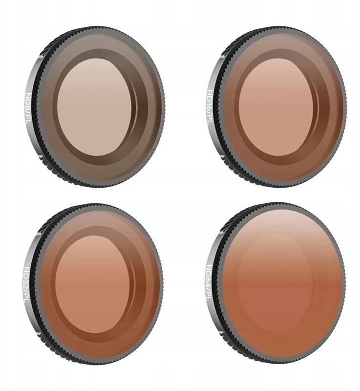 4 „Sunnylife ND8/PL + ND16/PL + ND32/PL + ND64/PL“ filtrų rinkinys, skirtas „Osmo Nano“