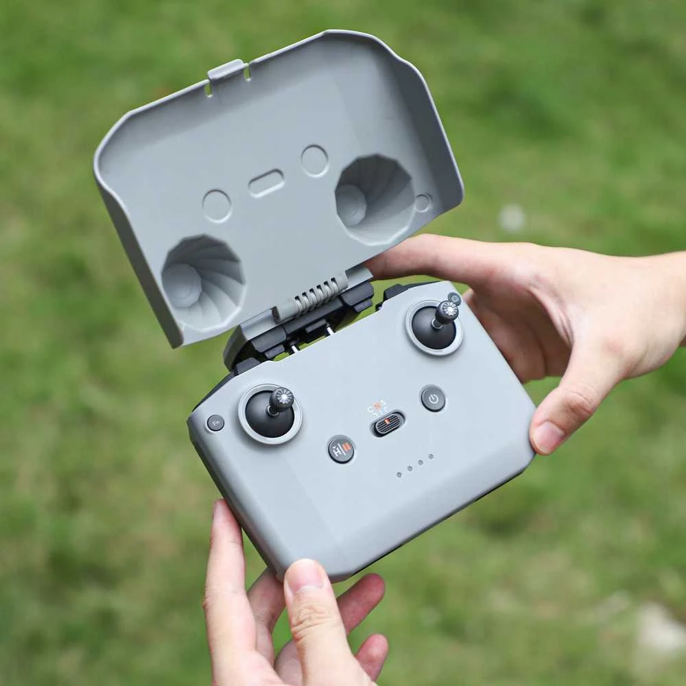 Valdiklio dangtelis - Sunnylife YK715 DJI RC-N1, RC-N2 2-in-1 saulės skydelis juodas