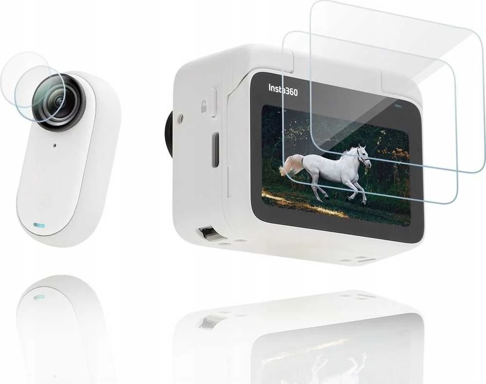 SunnyLife Szkło Osłona Na Obiektyw + Ekran 2w1 Do Insta360 Go 3 I Action Pod / Ist-bhm587-2
