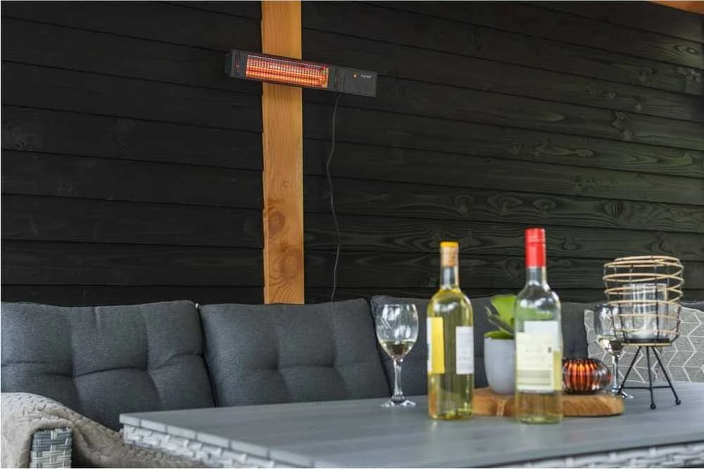 SUNRED | Šildytuvas | RDS-15W-B, Fortuna Wall | Infraraudonųjų spindulių | 1500 W | Juodas | IP55