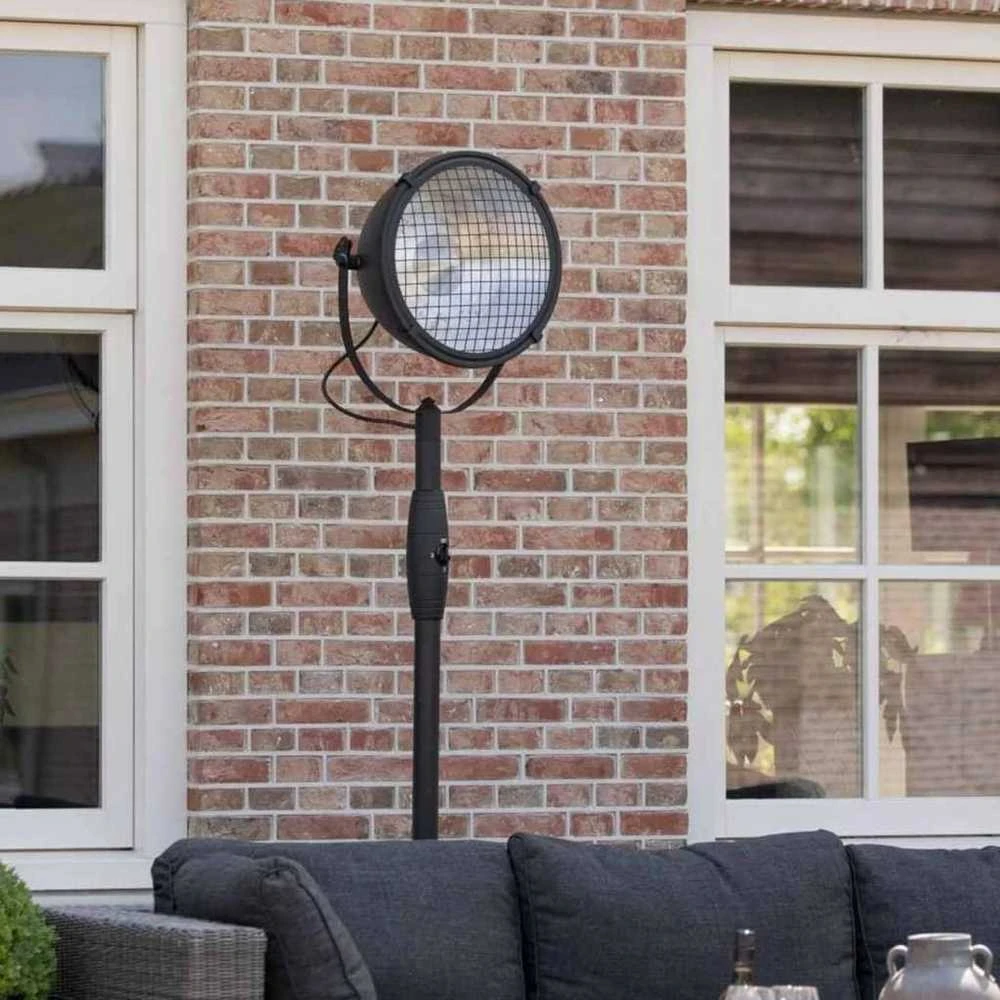 SUNRED® Indus Bright pastatomas infraraudonųjų spindulių terasos šildytuvas RSS19, 2100 W, Juodas