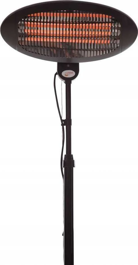 SUNRED pastatomas šildytuvas Elekra Quartz SMQ2000A, 2000 W, Juodas