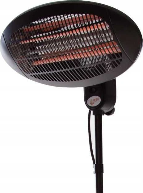 SUNRED pastatomas šildytuvas Elekra Quartz SMQ2000A, 2000 W, Juodas