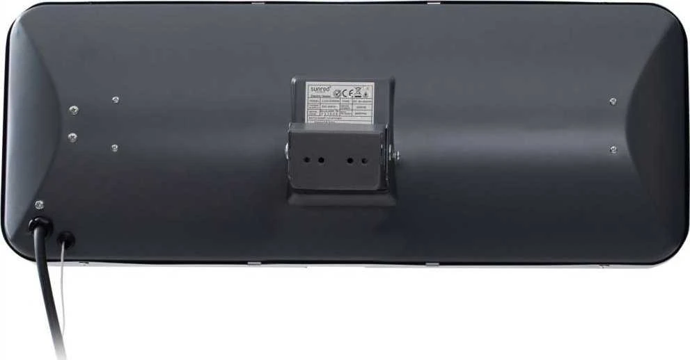 SUNRED® Lugo Quartz pakabinamas infraraudonųjų spindulių terasos šildytuvas LUG-2000W, 2000 W, Pilkas