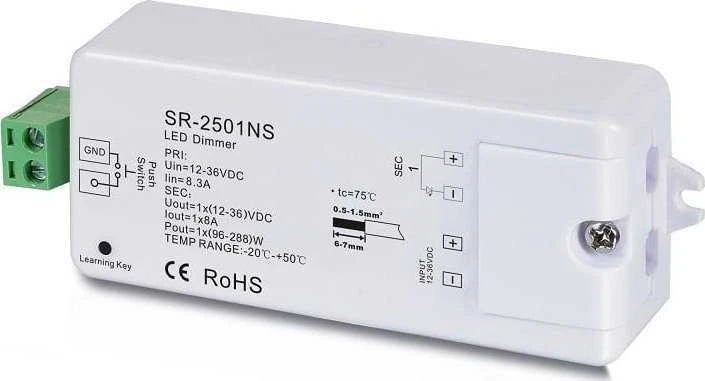 Sunricher LED juostų valdymo sistemos imtuvas 12-36V 1X8A SR-2501NS