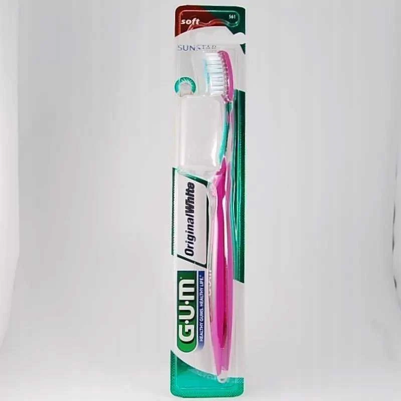 Original Baltas Soft Teeth Gum Cap dantų šepetėlis