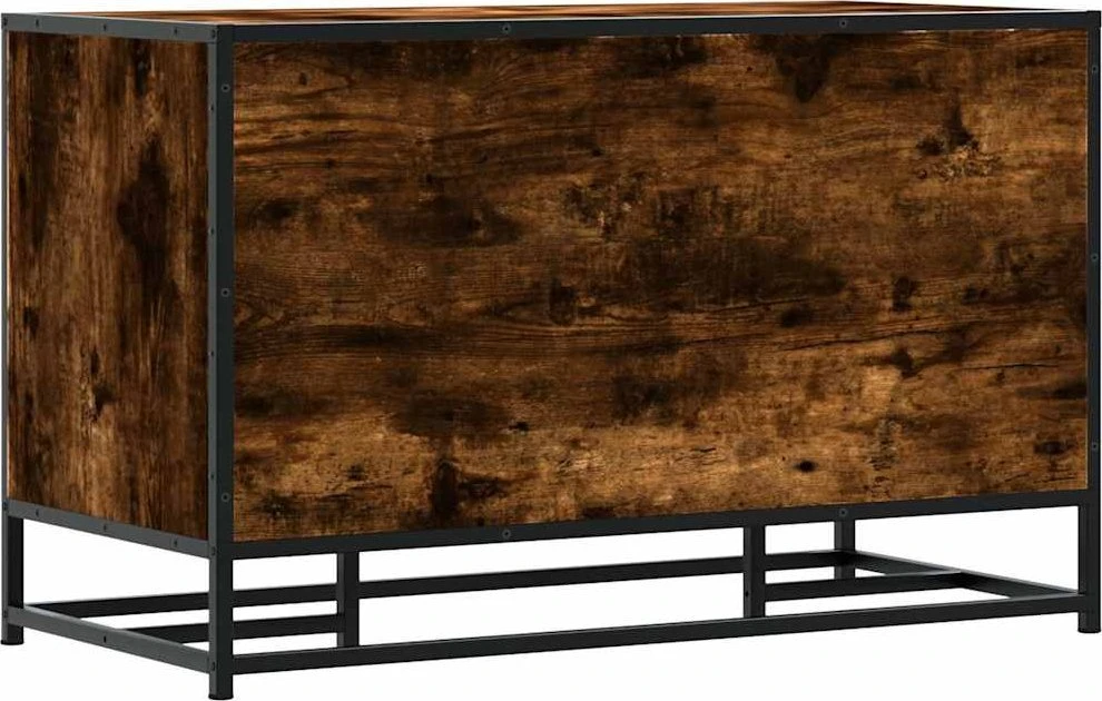 Batų suoliukas, dūminio ąžuolo, 84x40x53,5 cm, mediena/metalas