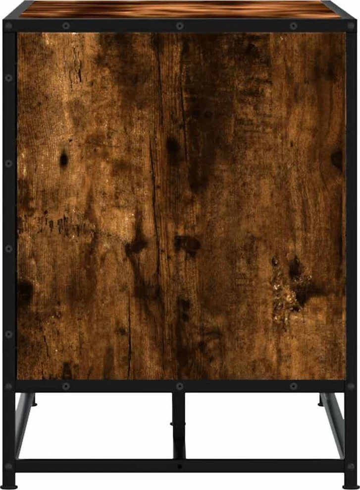 Batų suoliukas, dūminio ąžuolo, 84x40x53,5 cm, mediena/metalas