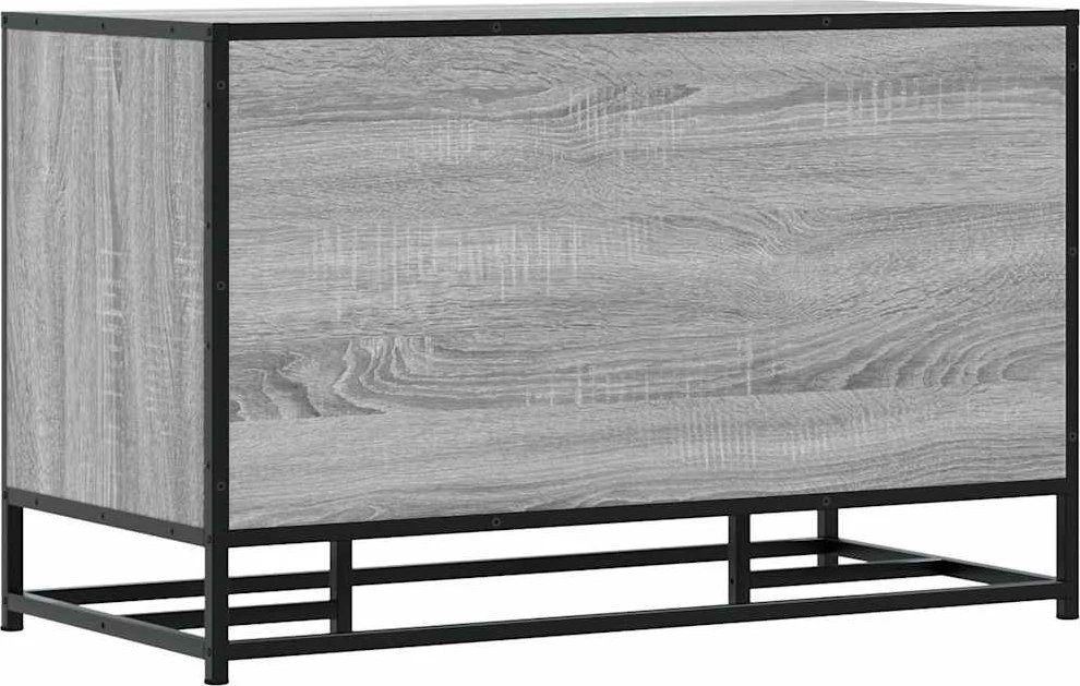 Batų suoliukas, pilka, 84x40x53,5 cm, mediena/metalas