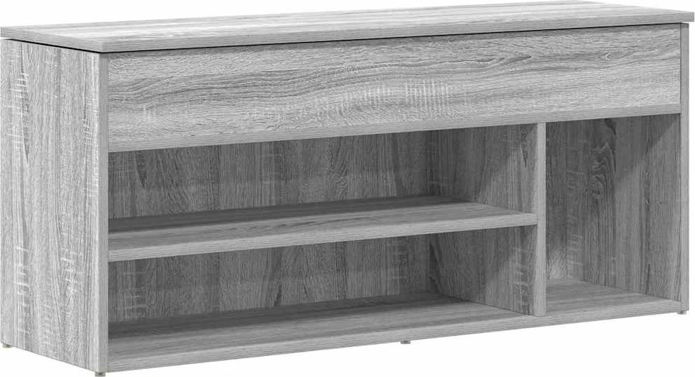 batų suoliukas pilkas Sonoma 102x30,5x45 cm inžinerinė mediena