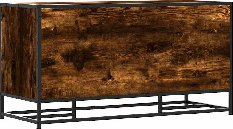 Batų suoliukas, dūminio ąžuolo, 100x40x53,5 cm, mediena/metalas