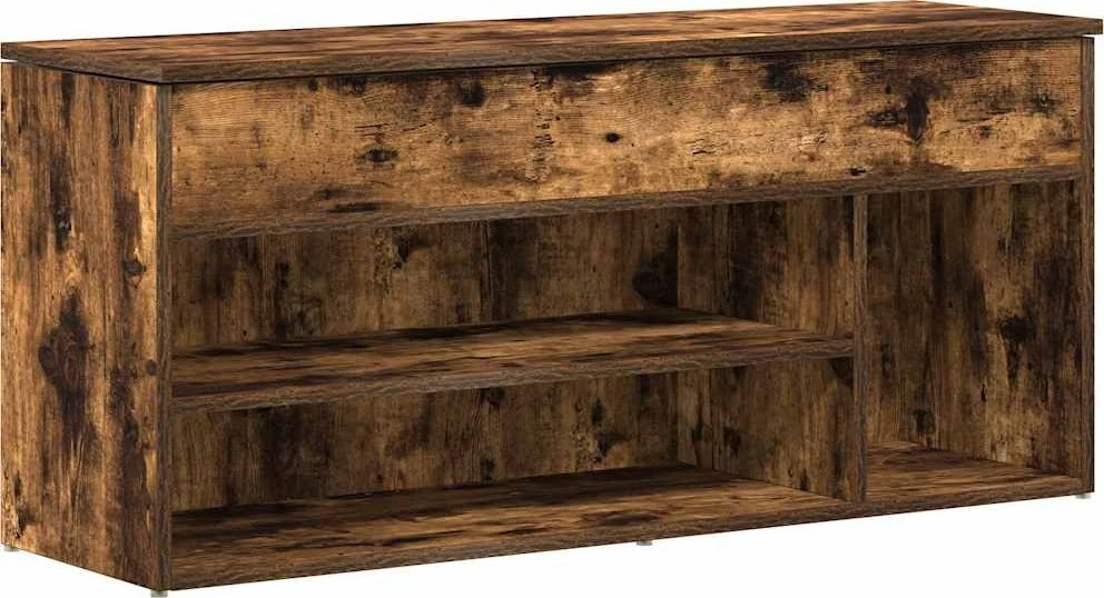 batų suoliukas rūkytas ąžuolas 102x30,5x45cm inžinerinė mediena