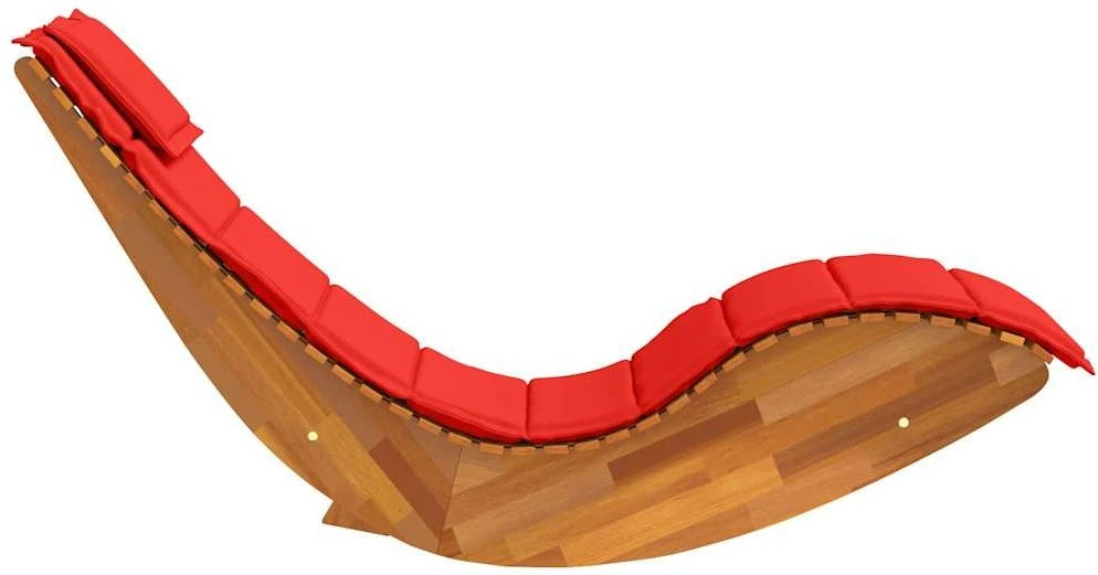 Supamasis saulės gultas su pagalvėle, akacijos masyvas