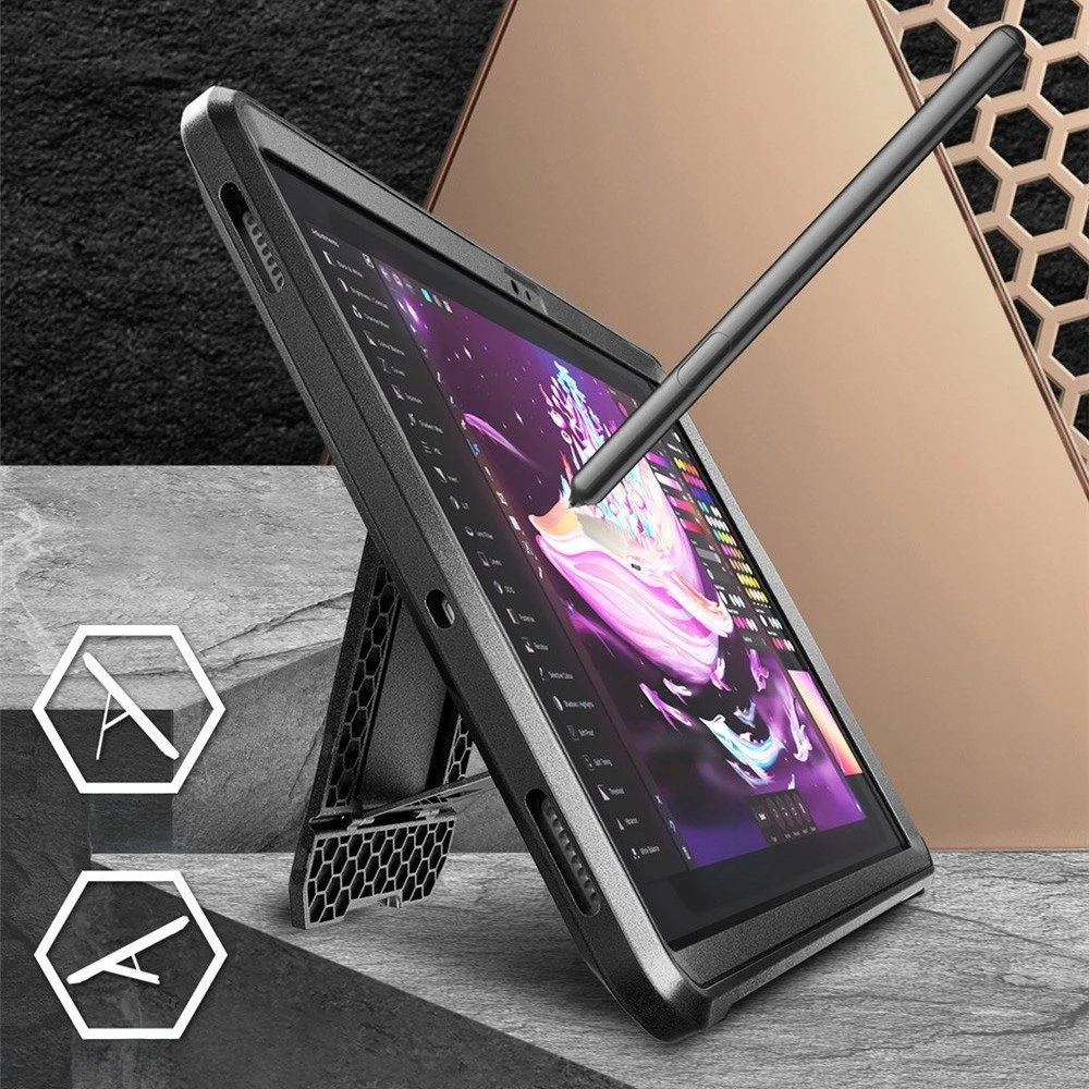 SUPCASE UNICORN BEETLE PRO GALAXY TAB S9 11.0 / S9 FE / S10 FE / S10 LITE 10.9 X710 / X716B / X510 / X516B / X520 / X526 / X400 / X406B Juodas