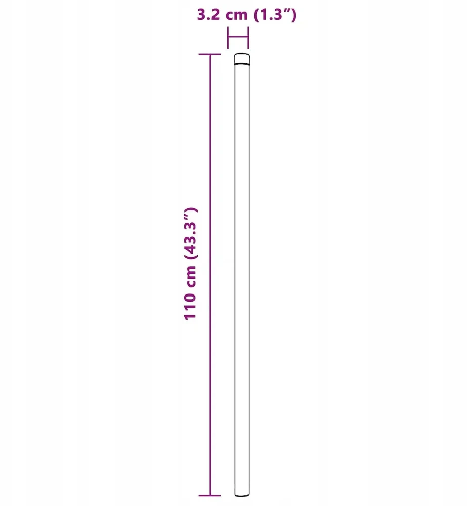 Tvorelės stulpas 12 vnt. Žalia 110 cm