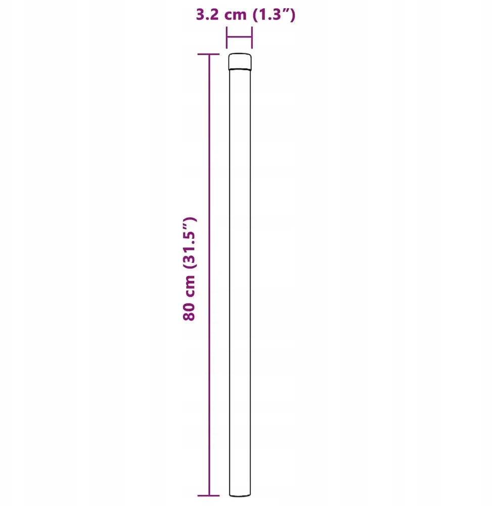 Tvorelės stulpas 12 vnt. Žalia 80 cm