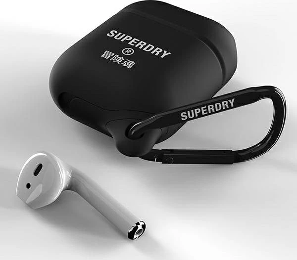 Dėklas SuperDry AirPods Cover Atsparus vandeniui juoda |juodas 41692
