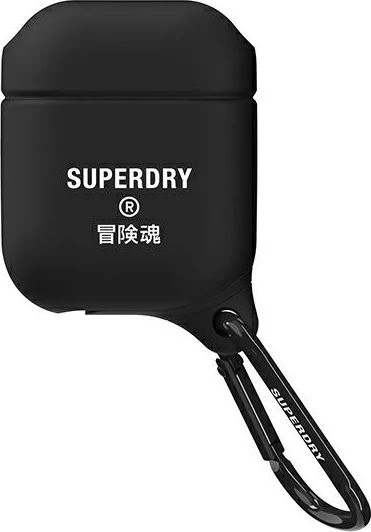 Dėklas SuperDry AirPods Cover Atsparus vandeniui juoda |juodas 41692