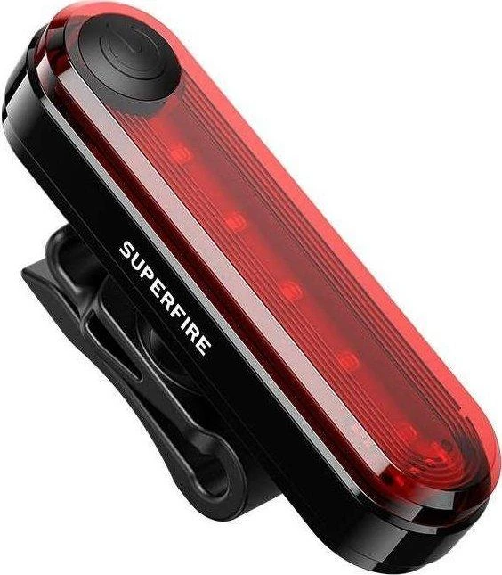 Galinis dviračio žibintas Superfire BTL01 USB 230mAh