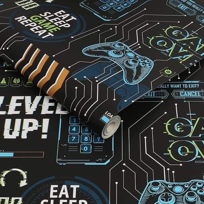 Superfresh WALLPAPER 113258 GAME OVER Juodas / MULTI