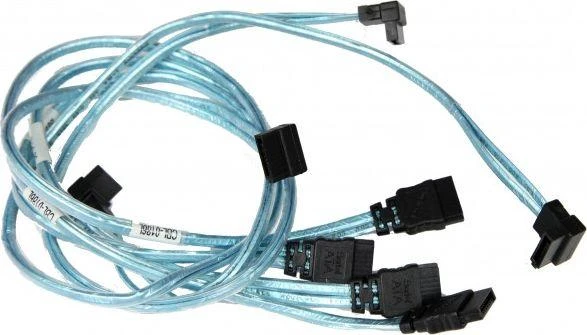 Supermicro 4 x Round SATA cable 0.56 m Juodas, Mėlyna, Baltas