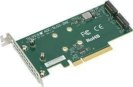 Supermicro AOC-SLG3-2M2 sąsajos plokštė / adapteris M.2 Vidinis
