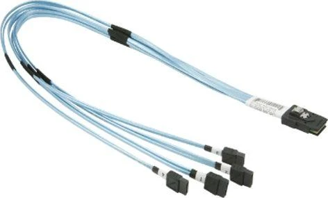 SuperMicro SFF 8087 - SATA x4, 0.5m, Pilka (CBL-0116L)