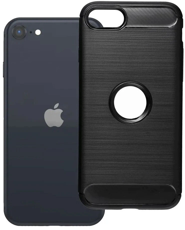 OEM dėklas, skirtas iPhone SE 2022 Carbon 2.0, juodas