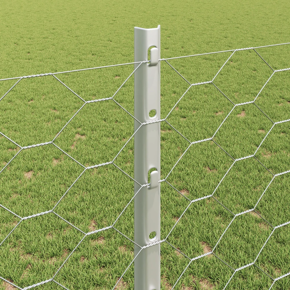 Hexagonal Fence with Post 10 x 1,2 m Galvanizuotas plienas