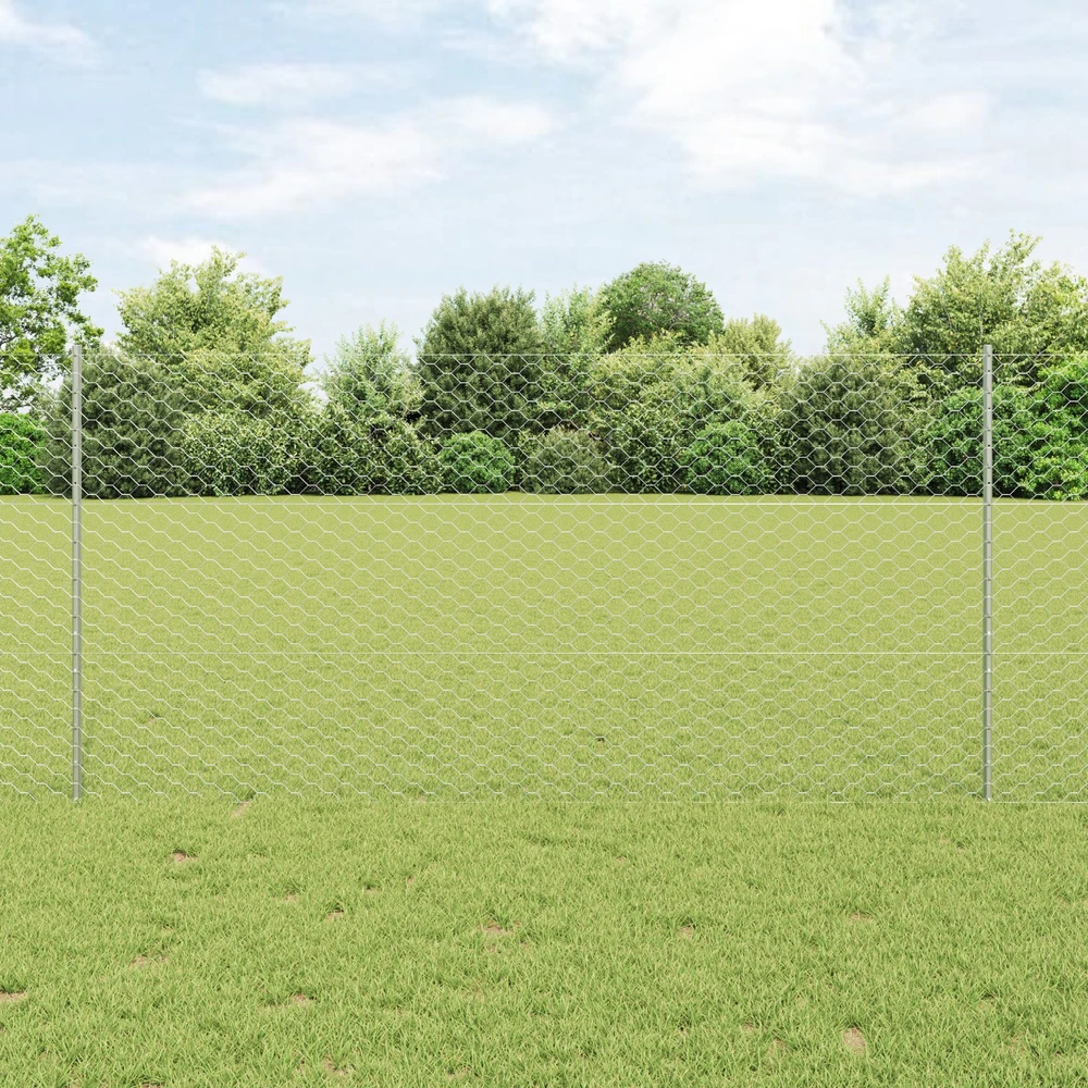 Hexagonal Fence with Post 10 x 1,2 m Galvanizuotas plienas