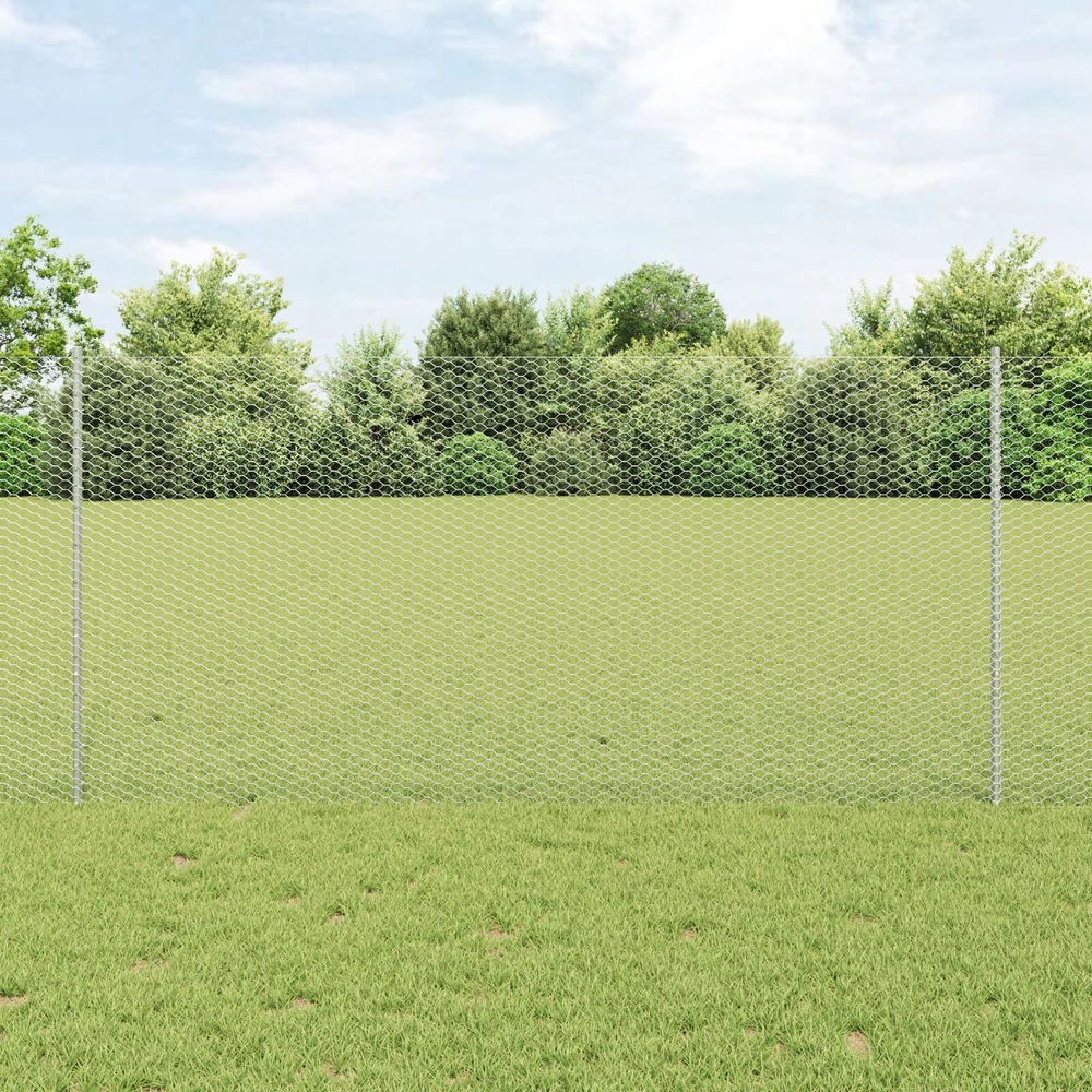 Hexagonal Fence with Post 10 x 1,2 m Galvanizuotas plienas