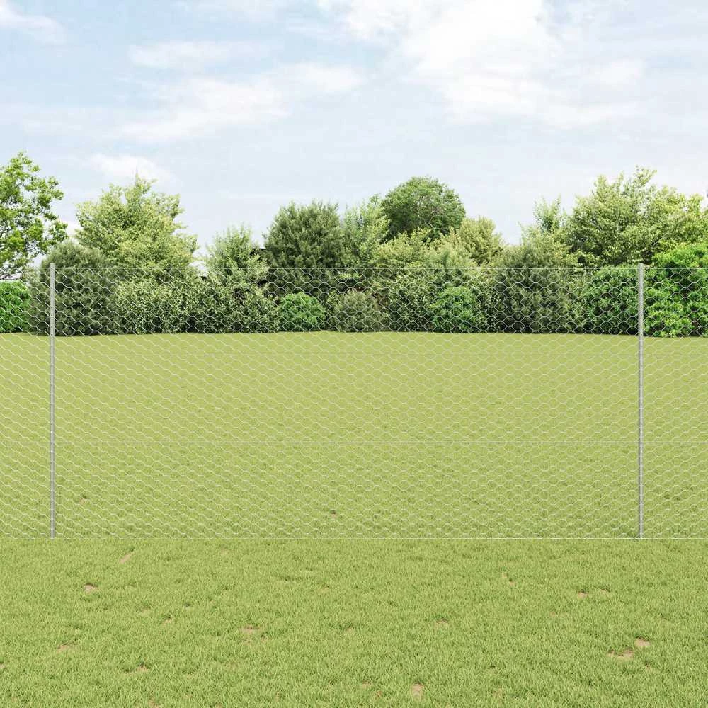 Hexagonal Fence with Post 10 x 1,4 m Galvanizuotas plienas