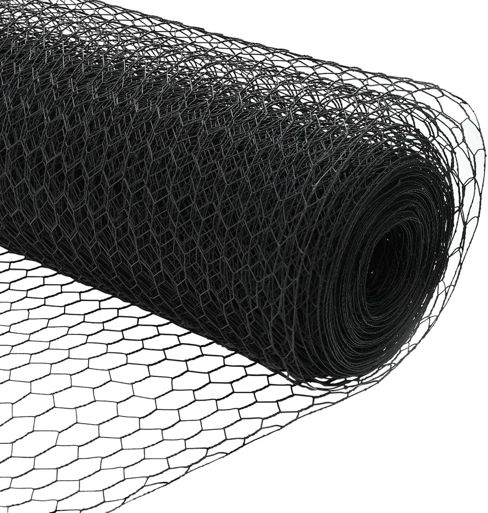 Hexagonal Fence with Post 10 x 1,6 m PVC dengtas plienas Pilka