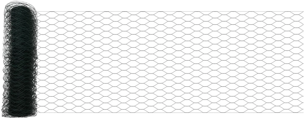 Hexagonal Fence with Post 10 x 0,5 m PVC dengtas plienas Žalia