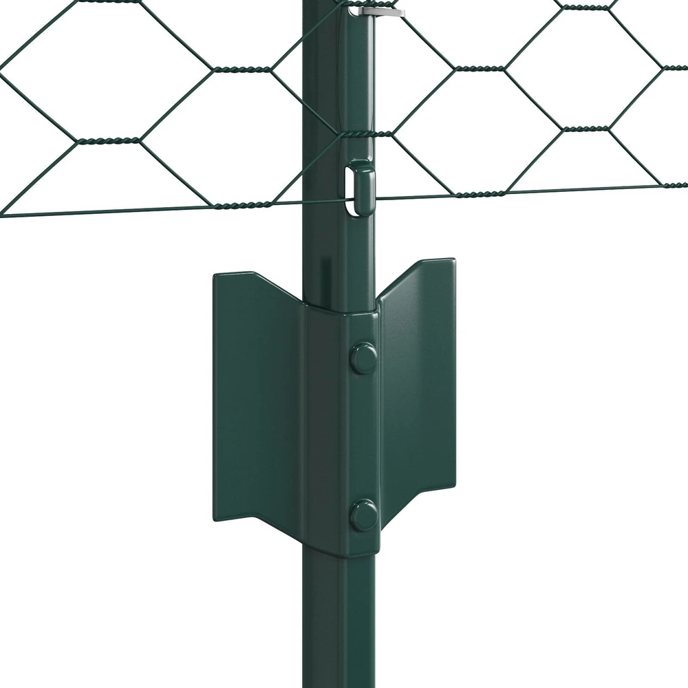 Hexagonal Fence with Post 10 x 0,5 m PVC dengtas plienas Žalia