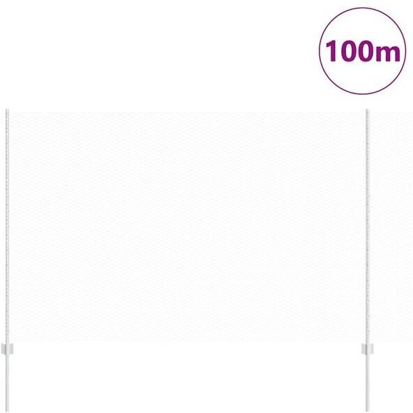 Hexagonal Fence with Post 100 x 1,6 m Galvanizuotas plienas