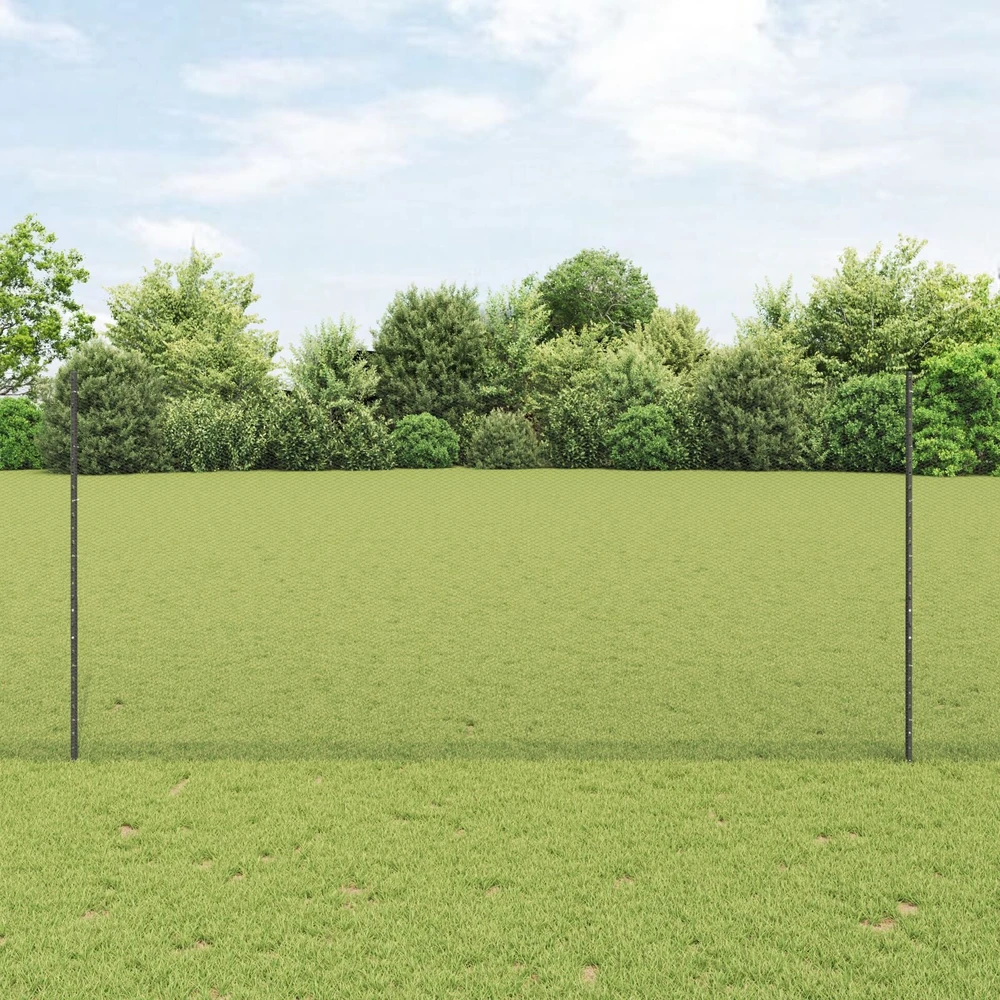 Hexagonal Fence with Post 50 x 1,4 m PVC dengtas plienas Pilka