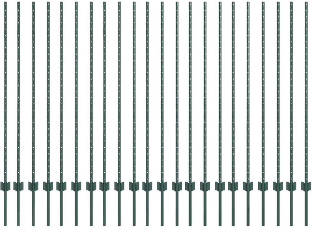 Įmontuotas tvoros stulpas 22 vnt. Žalia 180 cm