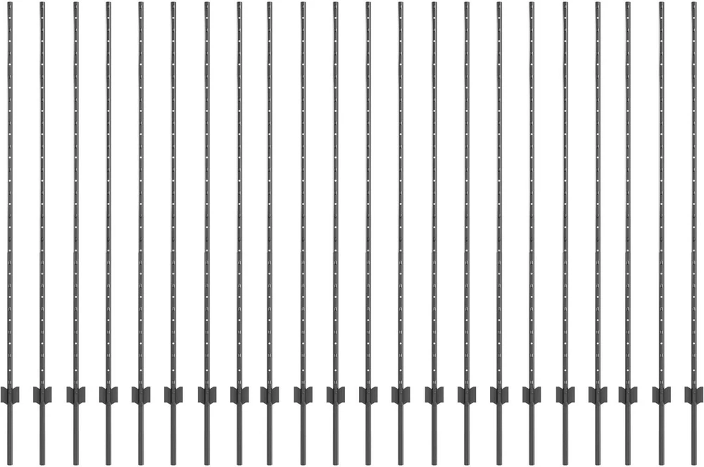 Įmontuotas tvoros stulpas 22 vnt. Pilka 200 cm