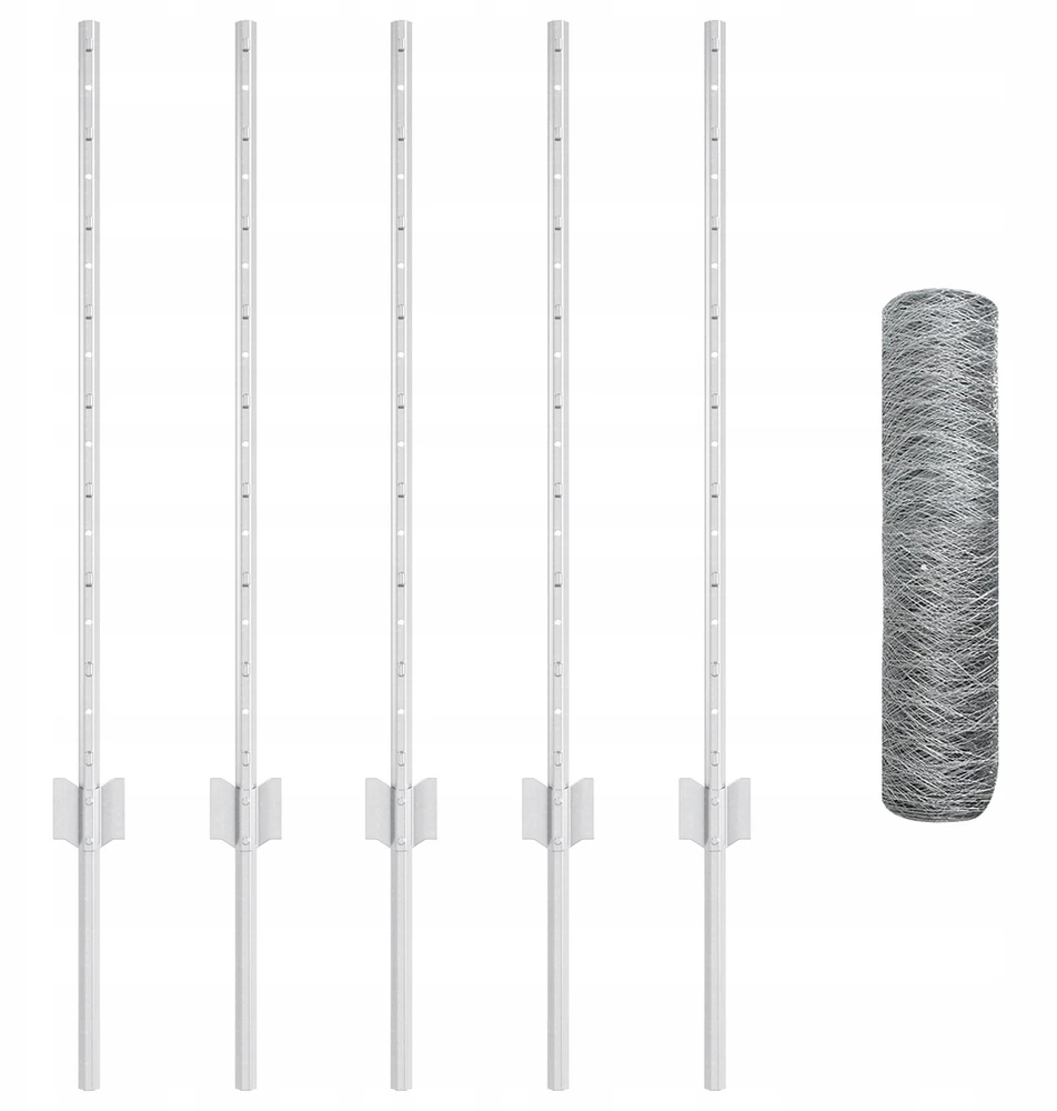 Hexagonal Fence with Post 10 x 0,8 m Galvanizuotas plienas