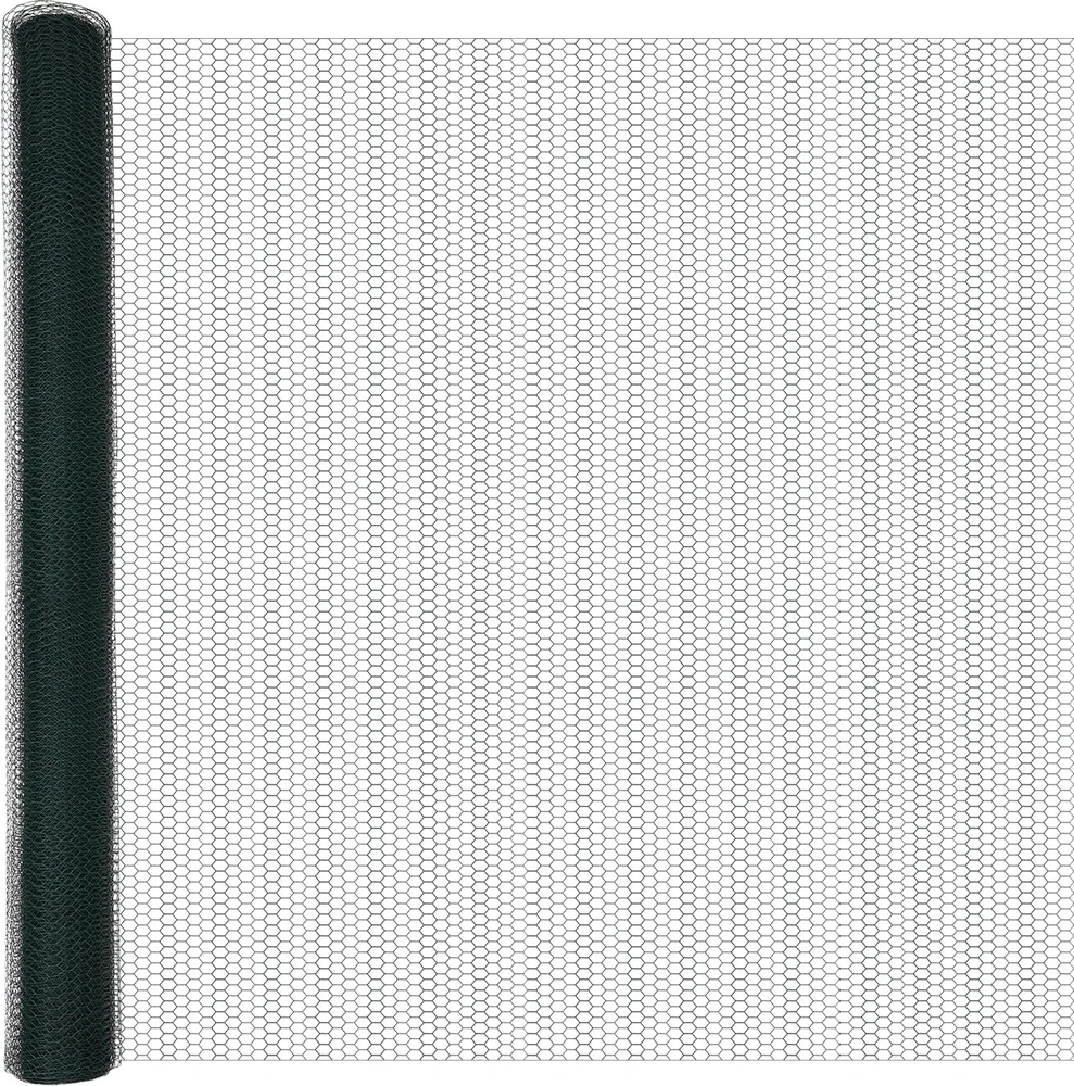 Hexagonal Fence with Post 10 x 1,6 m PVC dengtas plienas Žalia