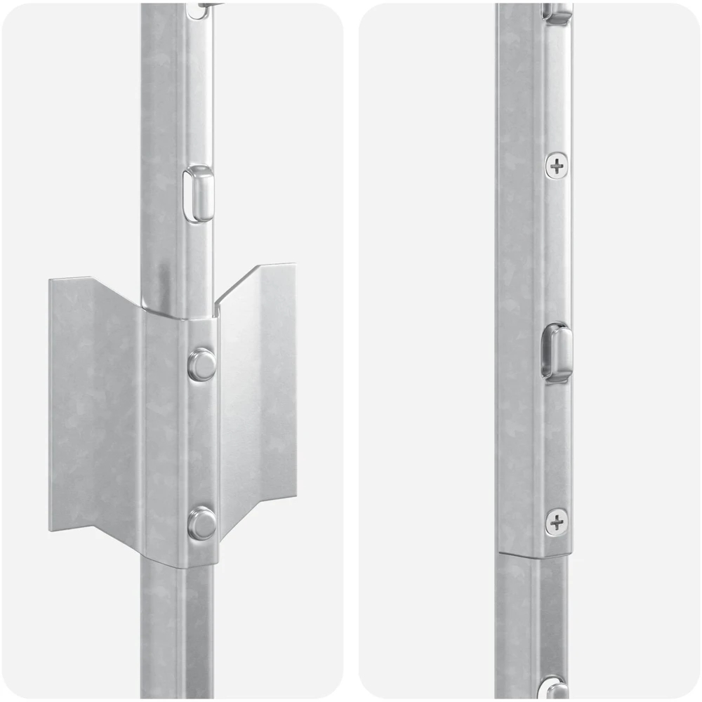 Įmontuotas tvoros stulpas 44 vnt. Sidabrinė 200 cm
